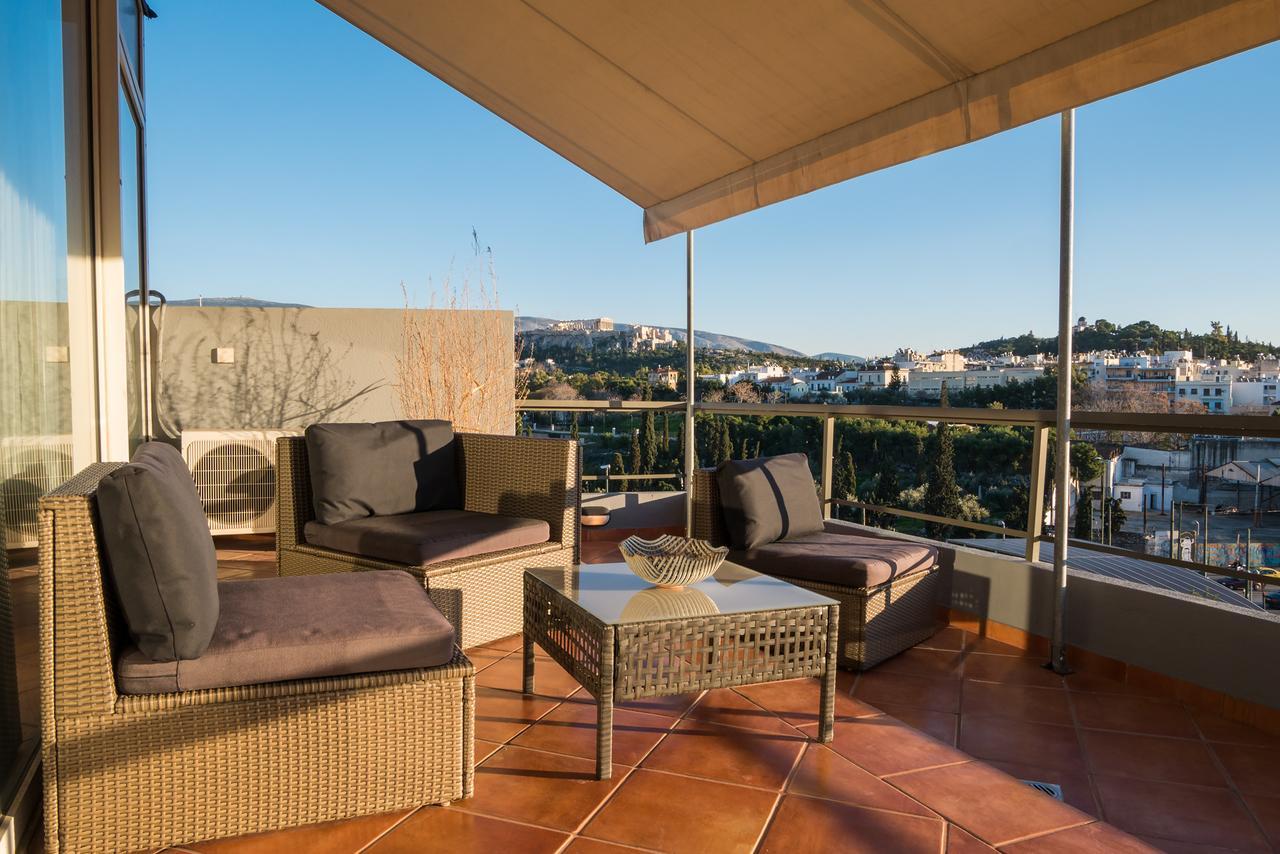 Apartamento Virgo - Loft With Spectacular View To Acropolis Atenas Exterior foto